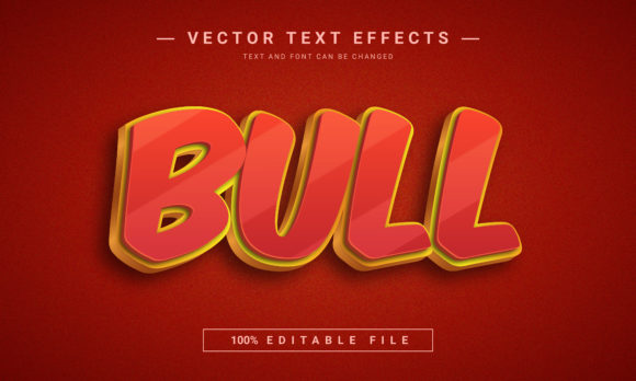 Bull 3D Editable Text Effect: Create Bold, Dimensional Headlines