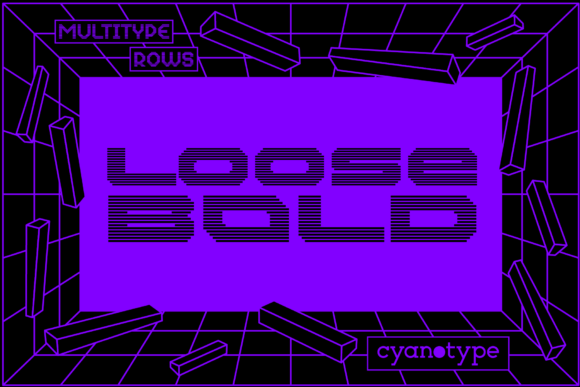 Discover MultiType Rows Loose Bold: A Pixel Font with Edge