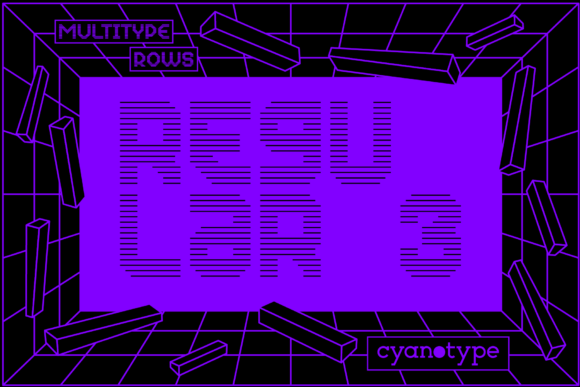 Discover MultiType Rows Regular 3: A Pixelated Font with Edge