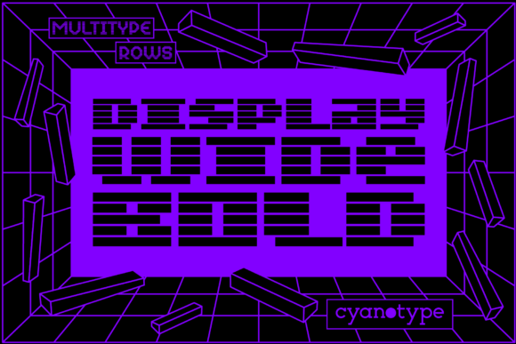 Discover the MultiType Rows Display Wide Bold Font