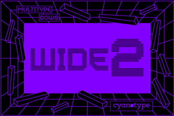 Discover the Unique Appeal of MultiType Rows Wide 2 Font