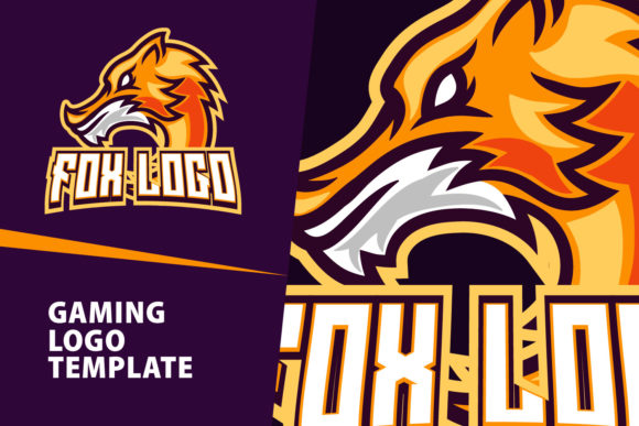 Elegant Fox Mascot Gaming Logo Design