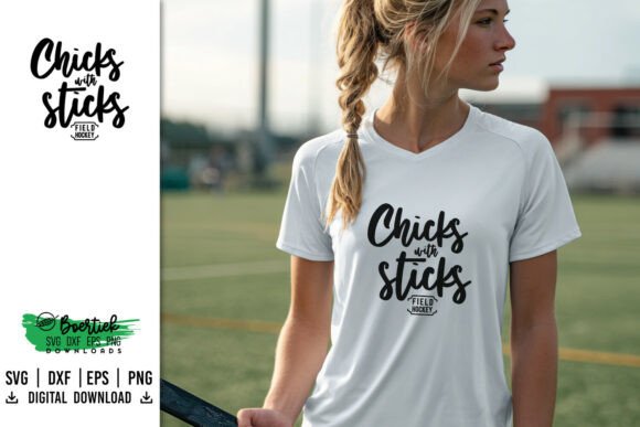 Field Hockey Chicks with Sticks