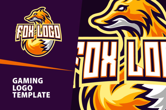 Fire Fox Mascot Gaming Logo Design