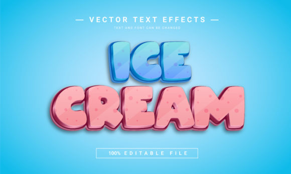 Ice Cream Editable Text Effect for Fun Designs