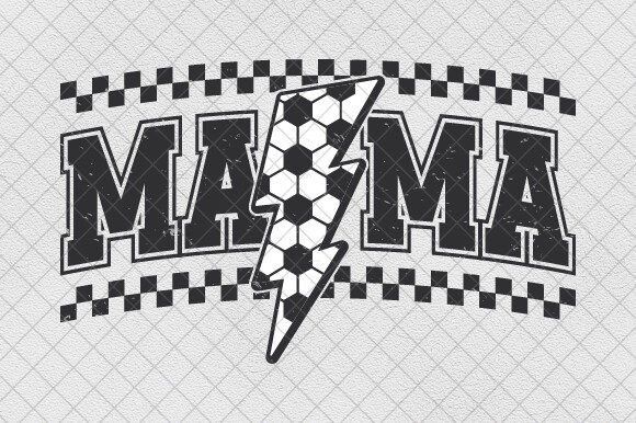 Lightning Bolt Soccer Mama Retro Mom Design