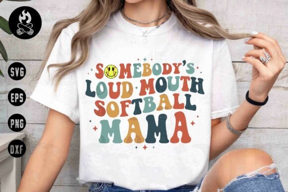 Loud Mouth Softball Mama SVG for Mother's Day Projects