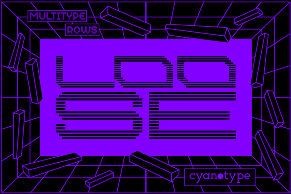 MultiType Rows Loose: A Pixelated Retro Display Font