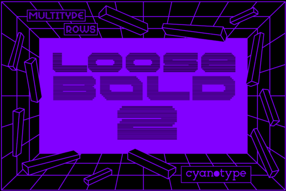 MultiType Rows Loose Bold 2: A Unique Pixelated Display Font