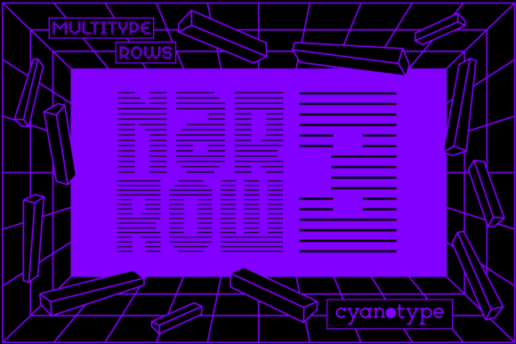 MultiType Rows Narrow 3: A Pixelated Display Font