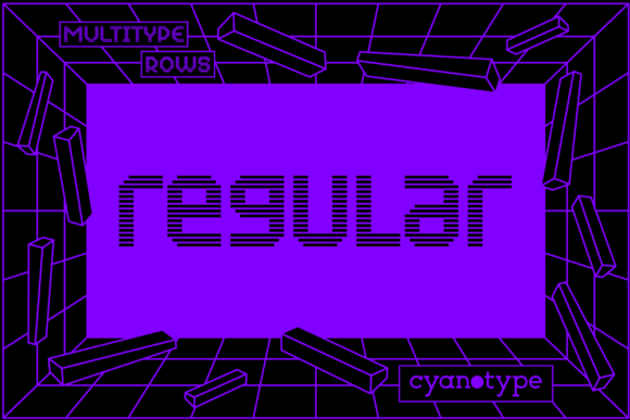 MultiType Rows Regular: A Pixelated Display Typeface