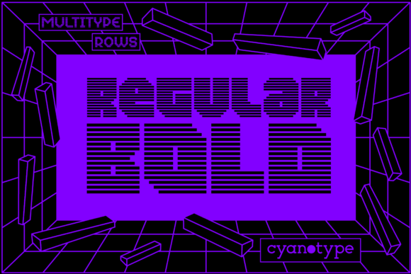 MultiType Rows Regular Bold: A Modern Pixel Display Font