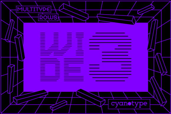 MultiType Rows Wide 3: A Pixelated Display Typeface