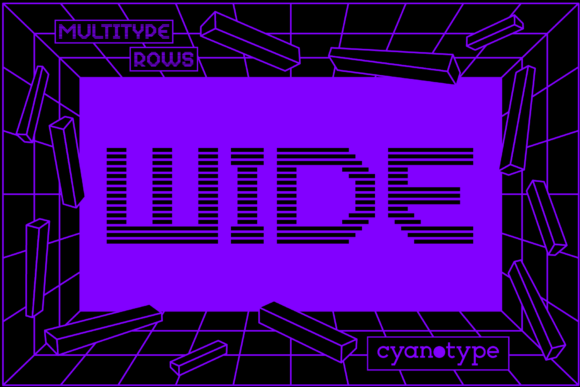 MultiType Rows Wide: A Pixelated Display Font