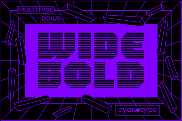 MultiType Rows Wide Bold: A Distinctive Pixel Display Font