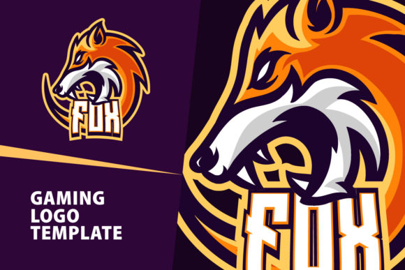 Royal Fox Mascot Gaming Logo Design