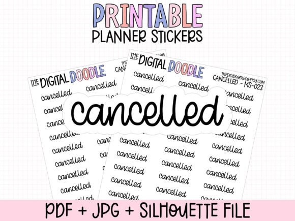 Stylish Planning: The Art of the Cancelled Printable Planner Sticker
