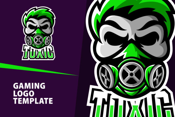 ToxicSkull Mascot Gaming Logo Design