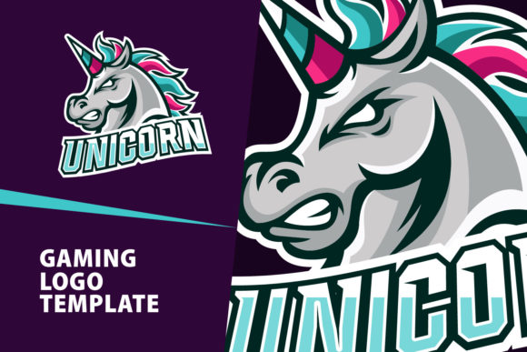 Unicorn Mascot Gaming Logo Design: A Dynamic Template